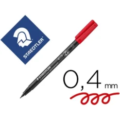 ROTULADOR STAEDTLER LUMOCOLOR RETROPROYECCION PUNTA DE FIBRAPERMANENTE 313-2 ROJO PUNTA SUPER FINA REDONDA 0.4 MM
