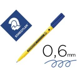 ROTULADOR STAEDTLER NORIS WRITING PEN 307 TINTA BASE DE AGUA PUNTA FINA TRAZO 0,6 MM AZUL