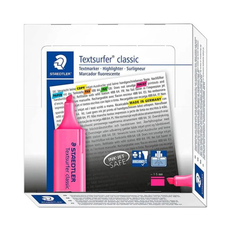 Rotulador Staedtler Textsurfer Classic 364 Fluorescente Color Rosa
