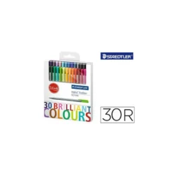 Rotulador Staedtler Triplus Fineliner 334 pack de 24+6 Punta Fina Triangular Lavable