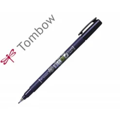 ROTULADOR TOMBOW PUNTA PINCEL DUAL FUDENOSUKE PUNTA DURA TINTA BASE DE AGUA NEGRO