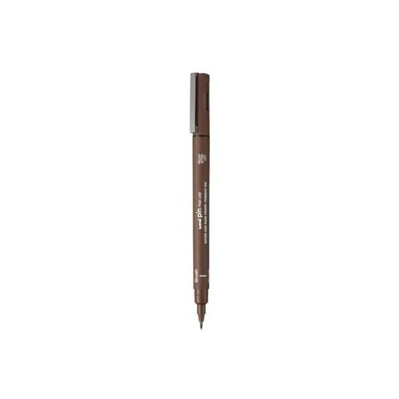 ROTULADOR UNIBALL PIN BR-200 PUNTA DE PINCEL FINO SEPIA