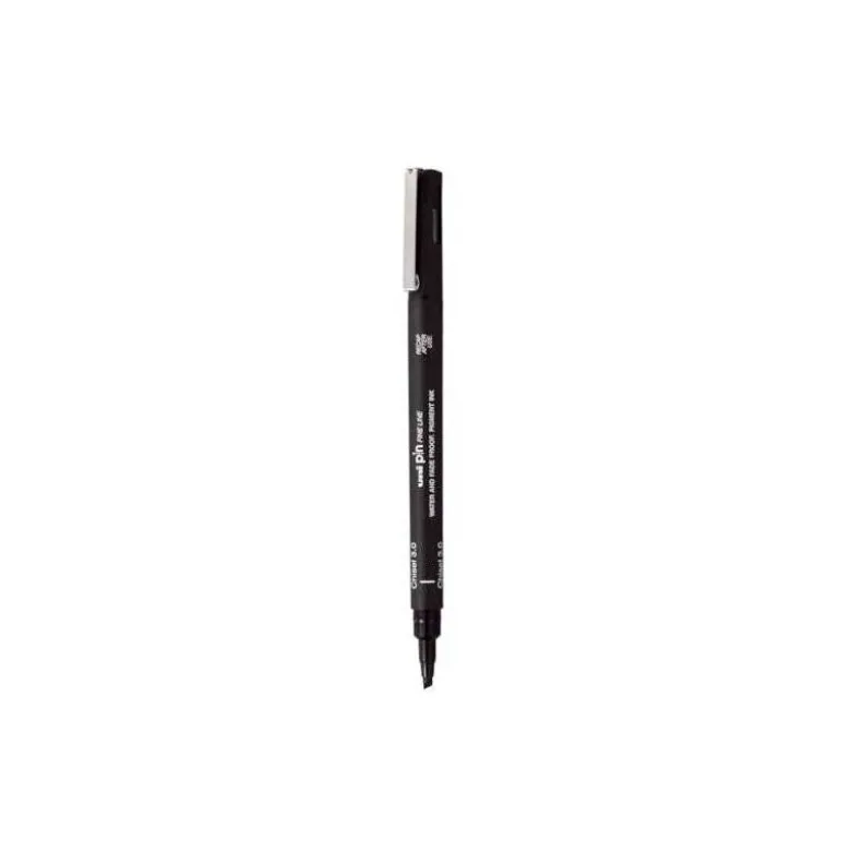 ROTULADOR UNIBALL PIN CALIBRADO PUNTA BISELADA 3 MM COLOR NEGRO