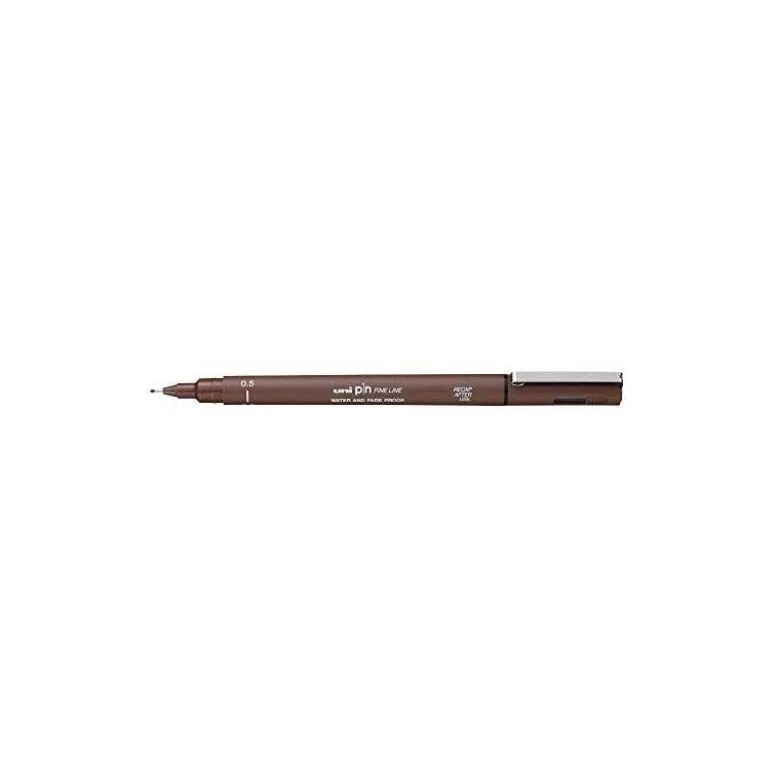 ROTULADOR UNIBALL PIN CALIBRADO MICROMETRICO 0,5 MM COLOR SEPIA