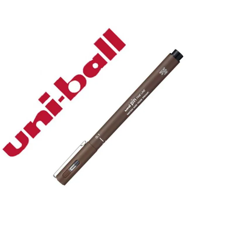 ROTULADOR UNIBALL PIN CALIBRADO MICROMETRICO 0,5 MM COLOR SEPIA