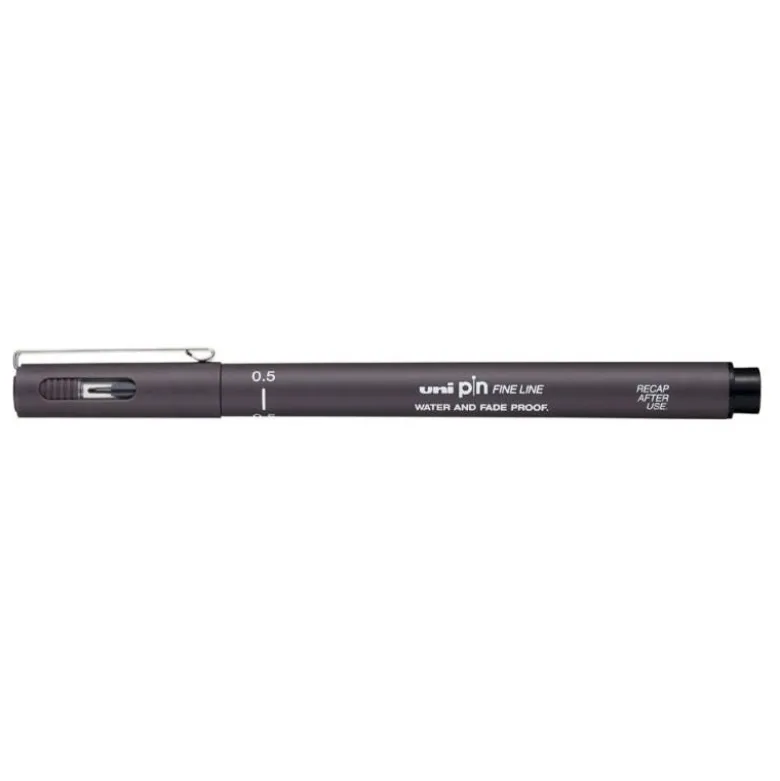 ROTULADOR UNIBALL PIN CALIBRADO MICROMETRICO 0,5 MM COLOR GRIS OSCURO