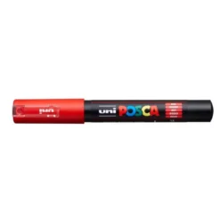 ROTULADOR UNI POSCA 0,7 MM PC-1M ROJO