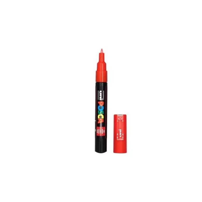 ROTULADOR UNI POSCA 0,7 MM PC-1M ROJO