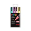 ROTULADOR UNI POSCA PC-5M/4C ESTUCHE DE 4 UNIDADES COLORES PASTEL SURTIDOS