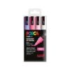 ROTULADOR UNI POSCA PC-5M/4C ESTUCHE DE 4 UNIDADES COLORES DULCES SURTIDOS