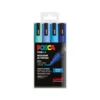 ROTULADOR UNI POSCA PC-5M/4C ESTUCHE DE 4 UNIDADES COLORES AZULES SURTIDOS