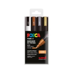 ROTULADOR UNI POSCA PC-5M/4C ESTUCHE DE 4 UNIDADES COLORES GALAXIA SURTIDOS