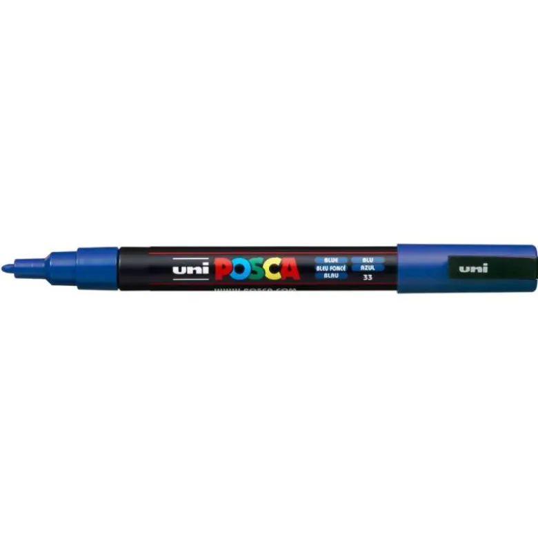 ROTULADOR UNI POSCA PC-3M MARCADOR DE PINTURA PUNTA CONICA 0,9-1,3 MM AZUL