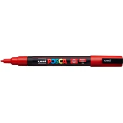 ROTULADOR UNI POSCA PC-3M MARCADOR DE PINTURA PUNTA CONICA 0,9-1,3 MM ROJO