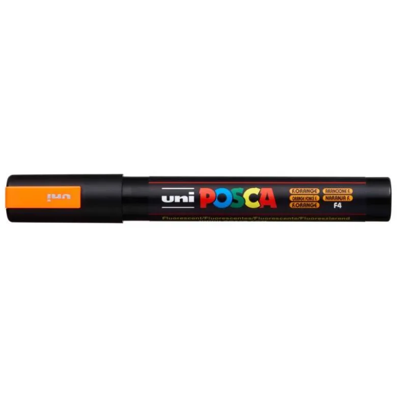 ROTULADOR UNI POSCA PC-5M MARCADOR DE PINTURA PUNTA CONICA 1,8-2,5 MM NARANJA FLUOR