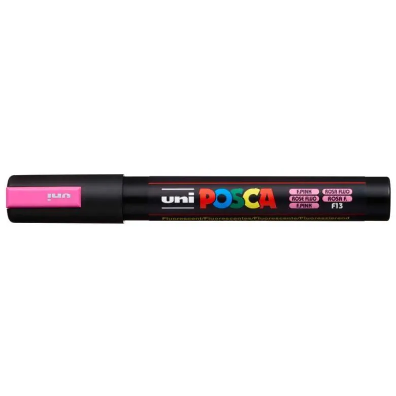 ROTULADOR UNI POSCA PC-5M MARCADOR DE PINTURA PUNTA CONICA 1,8-2,5 MM ROSA FLUOR