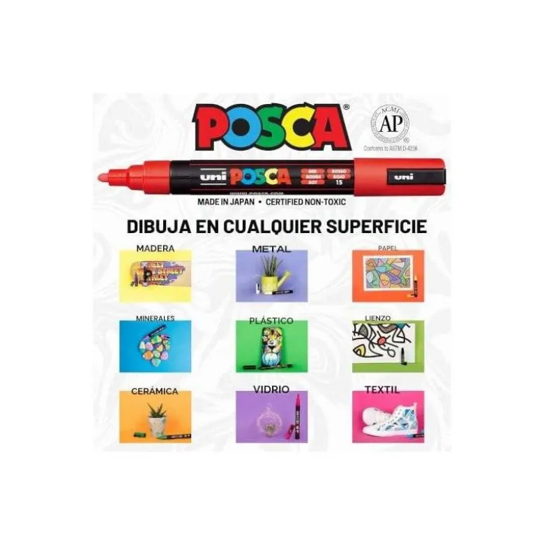 ROTULADOR UNI POSCA PC-5M ROSA