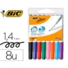 Rotulador Velleda Bic para pizarra blanca punta redonda 2mm Bolsa 8 unidades colores surtidos
