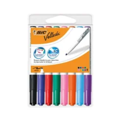 Rotulador Velleda Bic para pizarra blanca punta redonda 2mm Bolsa 8 unidades colores surtidos