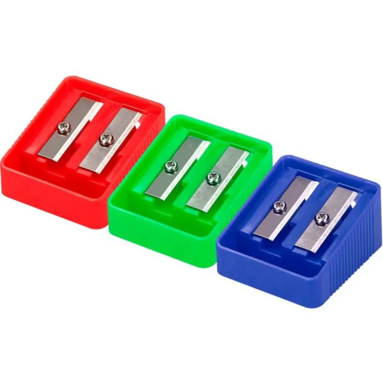 SACAPUNTAS LIDERPAPEL PLASTICO 2 USOS COLORES SURTIDOS