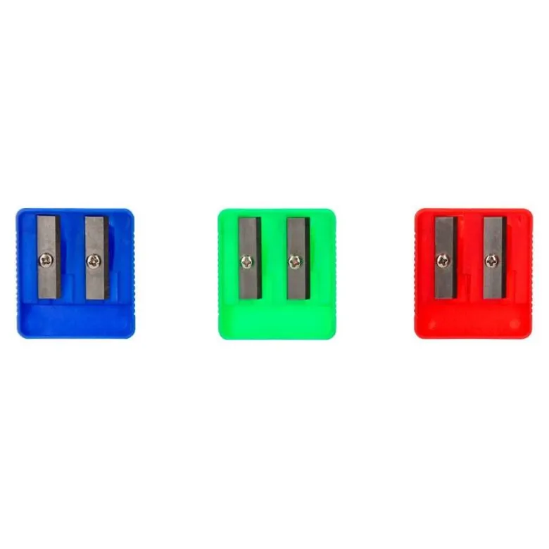 SACAPUNTAS LIDERPAPEL PLASTICO 2 USOS COLORES SURTIDOS