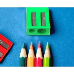 SACAPUNTAS LIDERPAPEL PLASTICO 2 USOS COLORES SURTIDOS