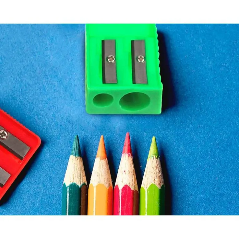 SACAPUNTAS LIDERPAPEL PLASTICO 2 USOS COLORES SURTIDOS