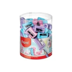 SACAPUNTAS PLASTICO MAPED VIVO 1 USO COLORES PASTEL