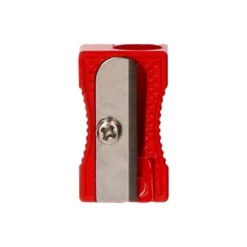 SACAPUNTAS LIDERPAPEL METALICO CUÑA 1 USO COLOR ROJO