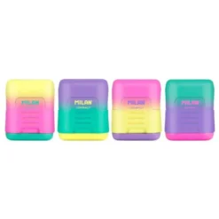 SACAPUNTAS MILAN COMPACT SUNSET PLASTICO 2 USOS COLORES SURTIDOS