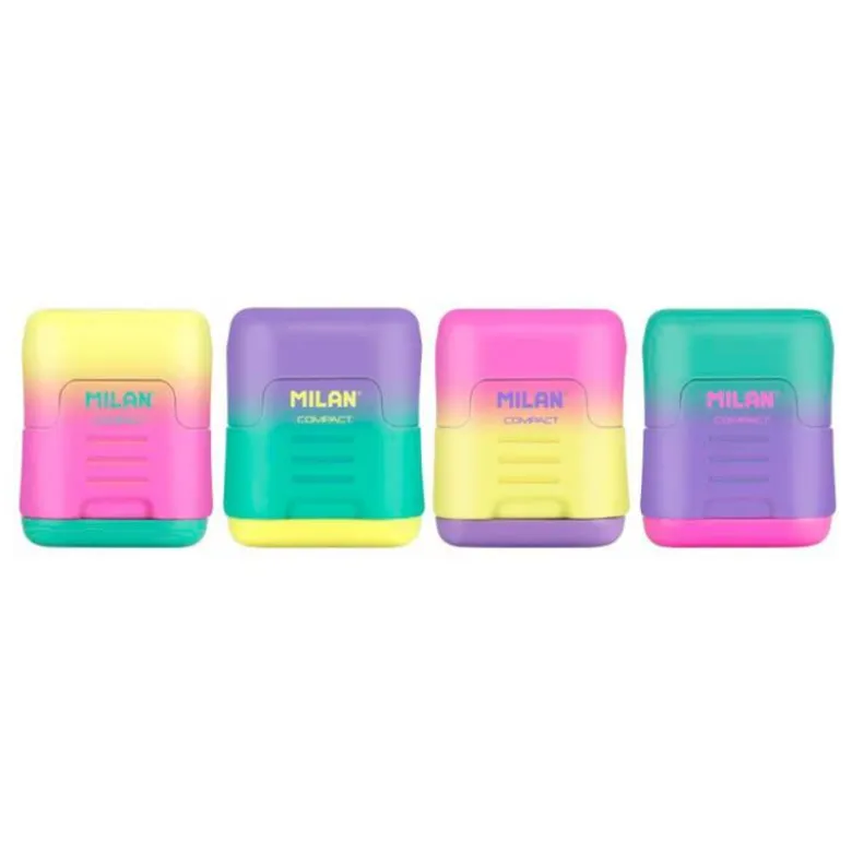 SACAPUNTAS MILAN COMPACT SUNSET PLASTICO 2 USOS COLORES SURTIDOS "NO SE PUEDEN ELEGIR"