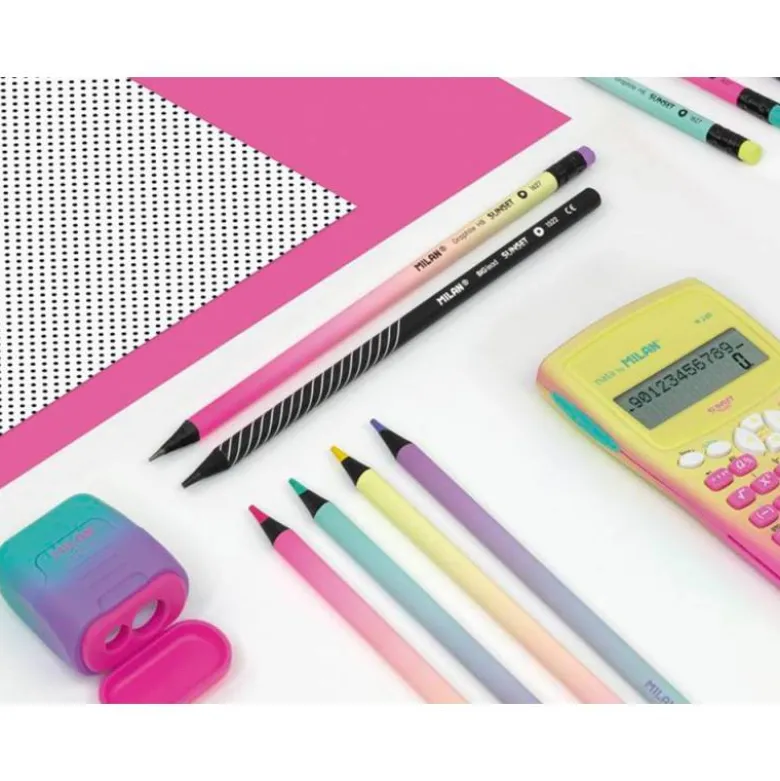 SACAPUNTAS MILAN COMPACT SUNSET PLASTICO 2 USOS COLORES SURTIDOS "NO SE PUEDEN ELEGIR"