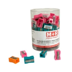 Sacapuntas mor 304 plastico rectangular un uso colores surtidos "no se pueden elegir"