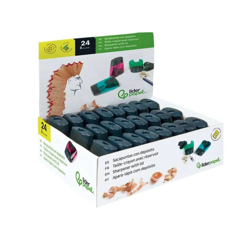 Sacapuntas plastico Liderpapel 1 uso