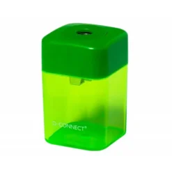 SACAPUNTAS Q-CONNECT METALICO 1 USO CON DEPOSITO COLORES SURTIDOS 