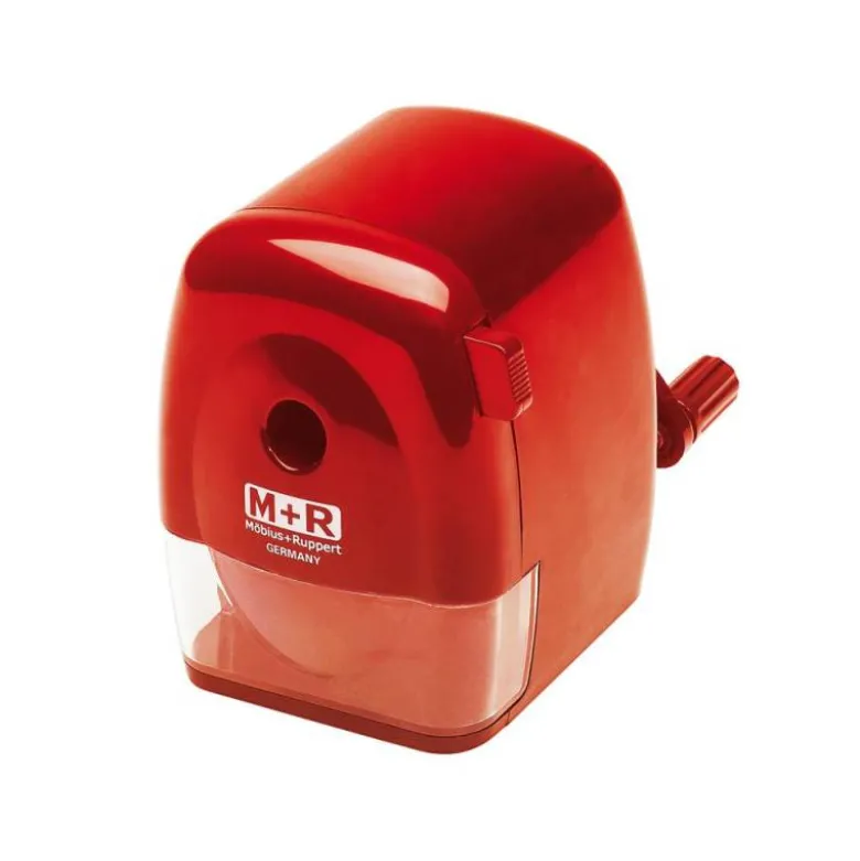 Sacapuntas sobremesa M+R manual rojo