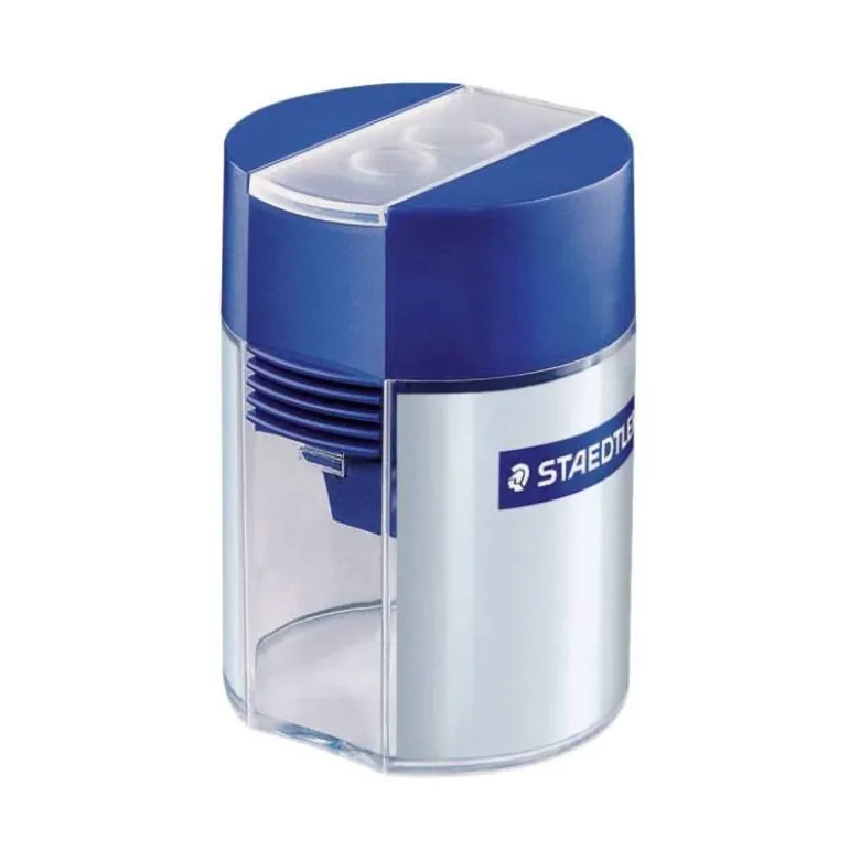 SACAPUNTAS STAEDTLER NORIX METALICO 8,2 MM CON DEPOSITO 1 USO CAJA DE 10 UNIDADES COLORES SURTIDOS
