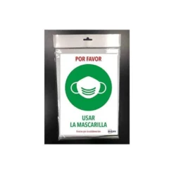 SEÑAL ADHESIVA AVERY USAR MASCARILLA DIN A4 RESISTENTE A LOS RAYOS UV PACK DE 2 UNIDADES