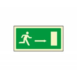 Señal marca Syssa salida emergencia flecha derecha