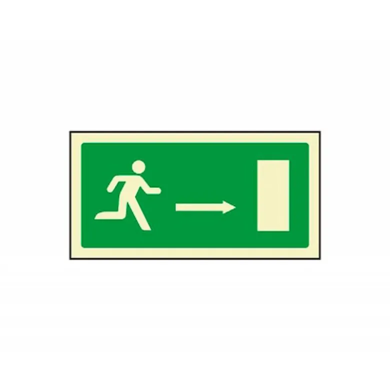 Señal marca Syssa salida emergencia flecha derecha