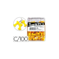 Señalizadores de planos Presto caja de 100 unidades amarillo