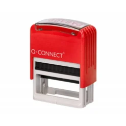 SELLO ENTINTADO AUTOMATICO Q-CONNECT PAGADO ALMOHADILLA 14X38 MM COLOR ROJO