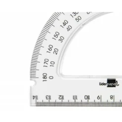 Semicirculo plastico marca Liderpapel 14 cm