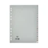 Separador alfabetico Elba plástico DIN A4 11 taladros en color gris