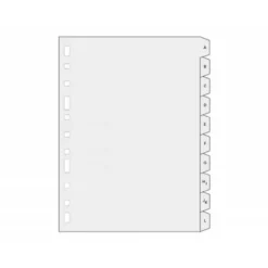 Separador alfabetico marca multifin 3005 plastico folio natural
