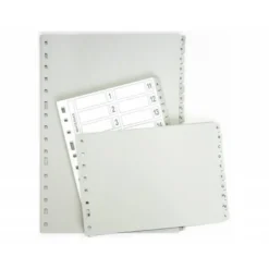 Separador alfabetico multifin 3002 plastico cuarto natural