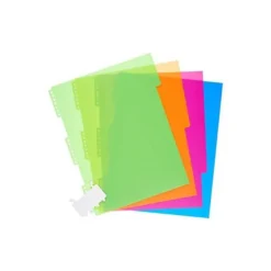 Separador Carchivo Polipropileno Extra rigido Din A4 Juego 6 colores