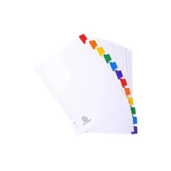Separadores cartulina Exacompta Din A4+ juego de 12 color blanco