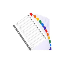 Separadores cartulina Exacompta Din A4+ juego de 12 color blanco