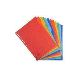 Separadores cartulina Exacompta Din A4 juego de 12 colores